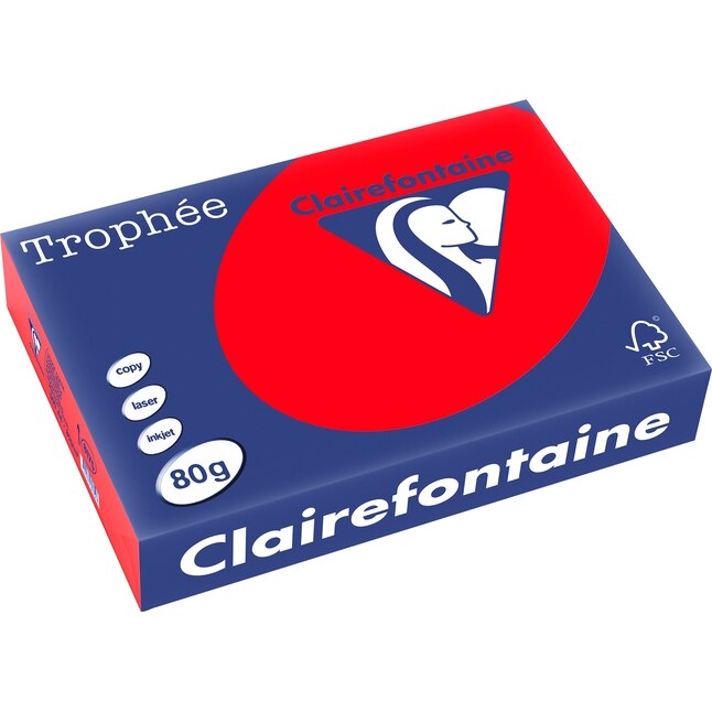 Fénymásolópapír Clairefontaine A/4 80GR Piros