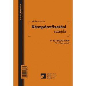 B13-373/v /Pm	 KÉSZPÉNZFIZETÉSI SZÁMLATÖMB 50x3