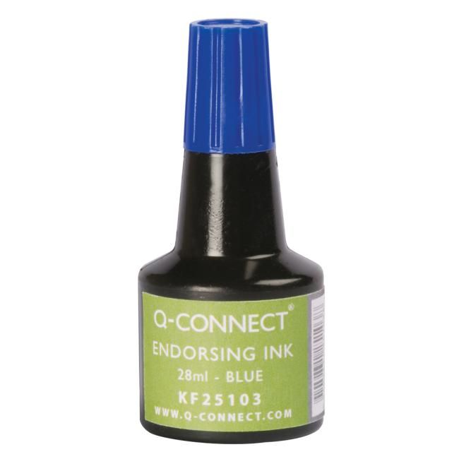 Bélyegzőfesték 25ml KÉK Q-connect
